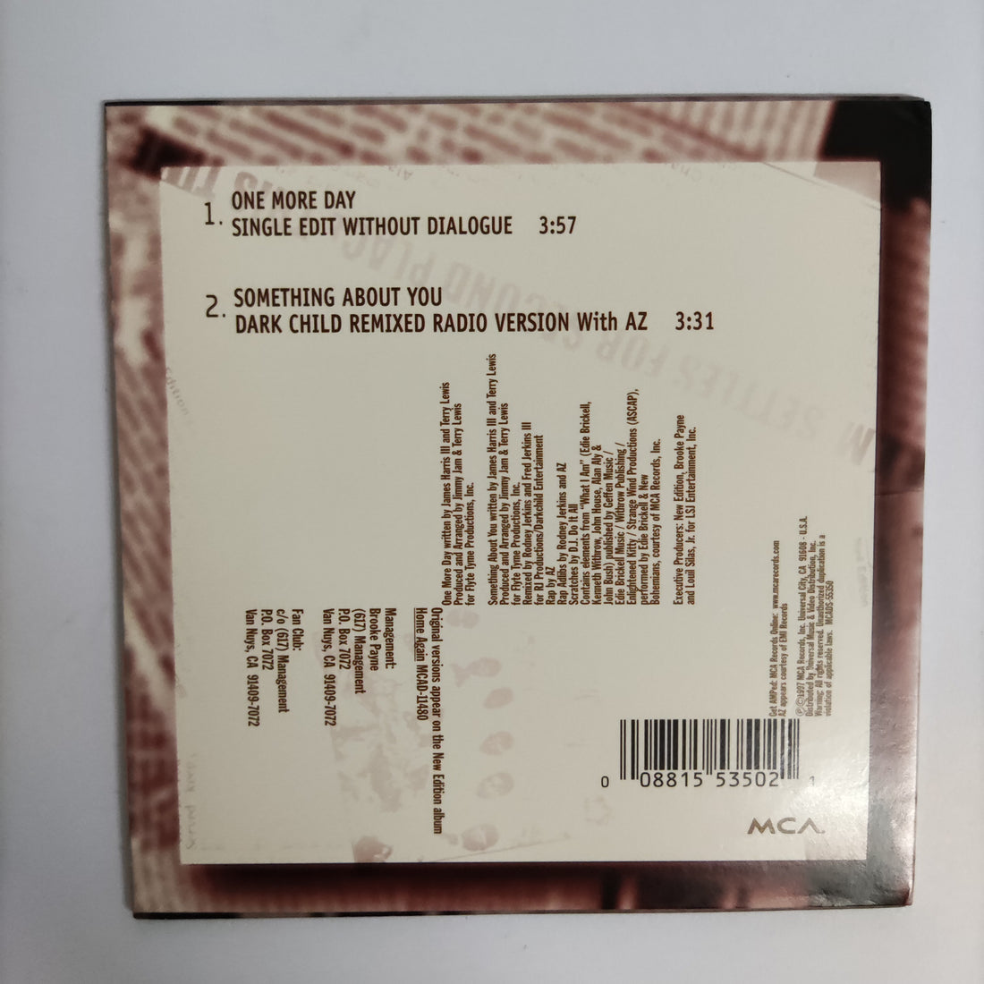 ซีดี New Edition - One More Day CD VG+