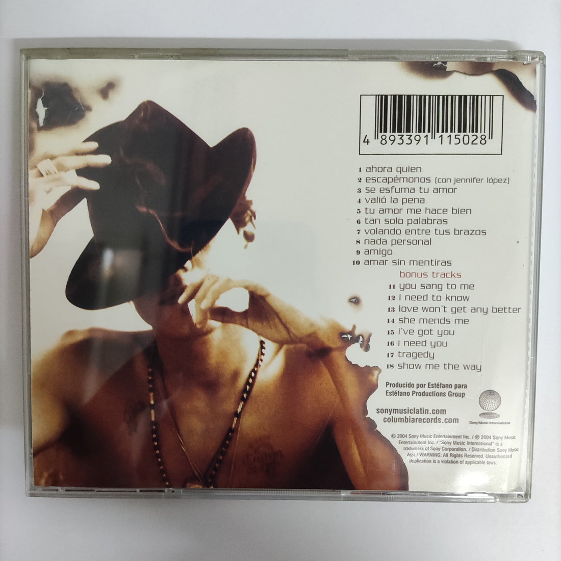 ซีดี Marc Anthony - Amar Sin Mentiras CD VG