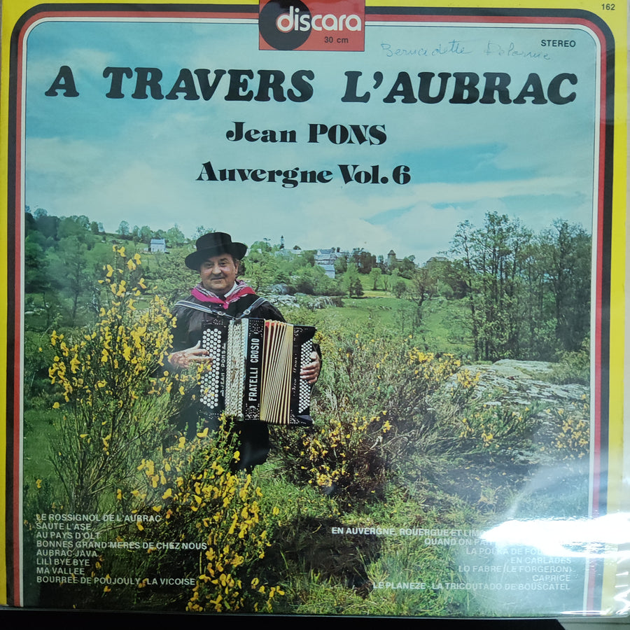 แผ่นเสียง Jean Pons - A Travers L'Aubrac Auvergne Vol.6 Vinyl VG+