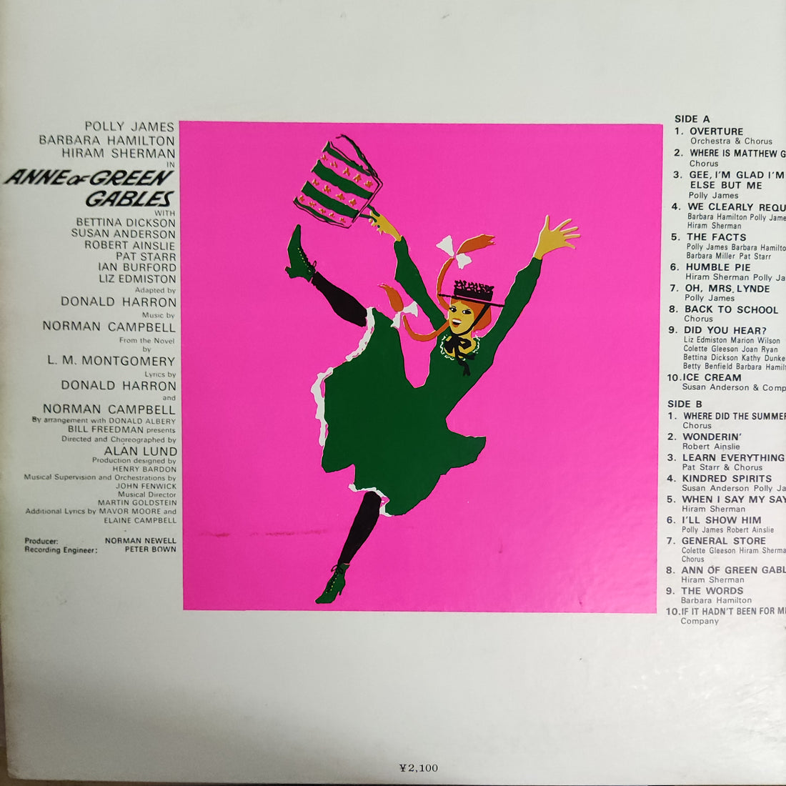 แผ่นเสียง Polly James, Barbara Hamilton, Hiram Sherman, "Anne Of Green Gables" Original London Cast - Anne Of Green Gables Vinyl VG+