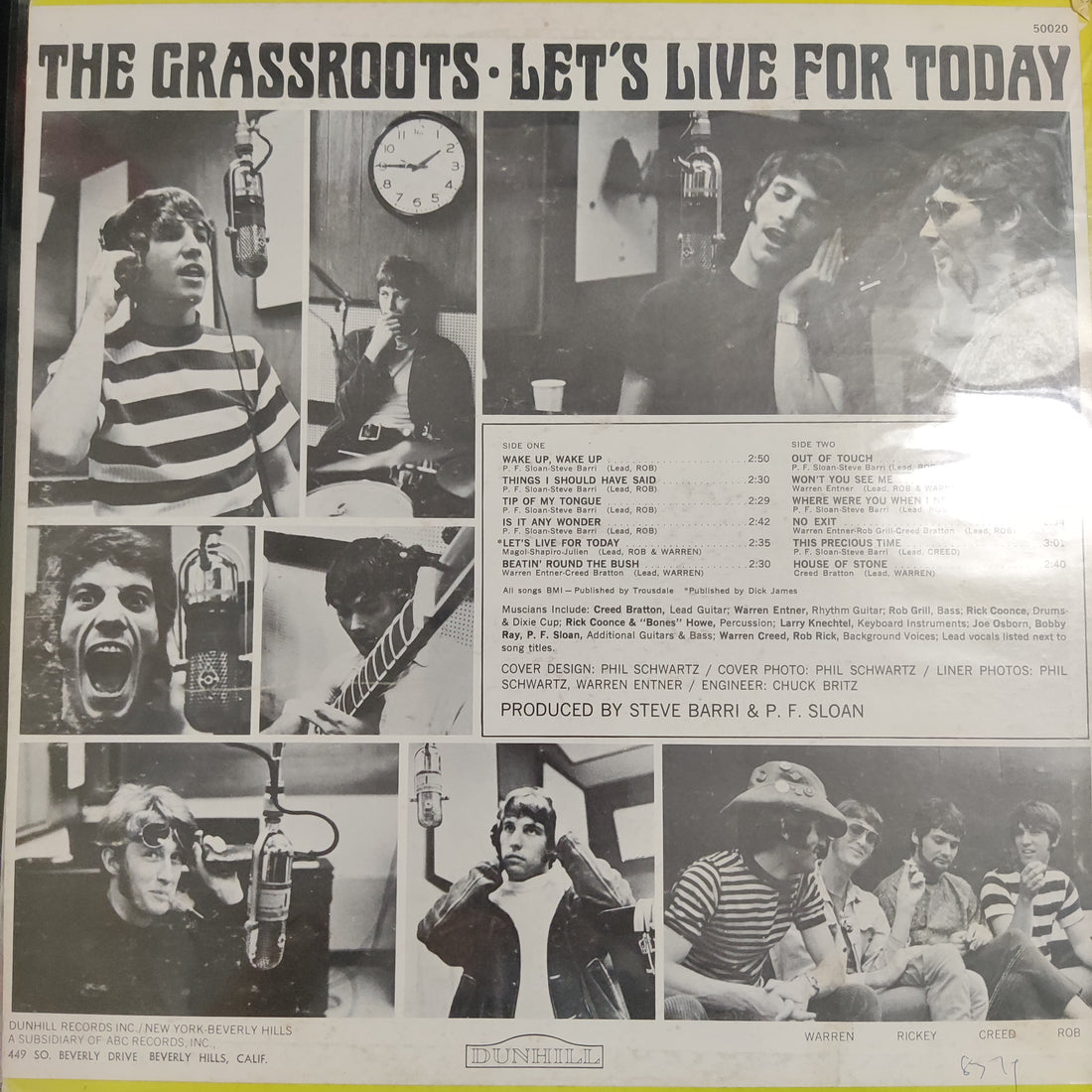 แผ่นเสียง The Grass Roots - Let's Live For Today Vinyl VG+