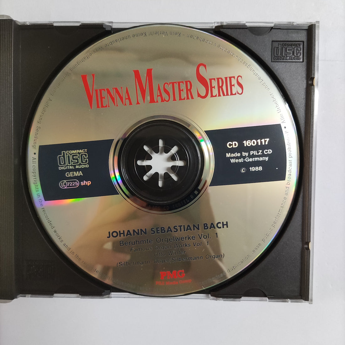 ซีดี Johann Sebastian Bach, Otto Winter - Berühmte Orgelwerke Vol. 1 = Famous Organ Works Vol. 1 CD VG+