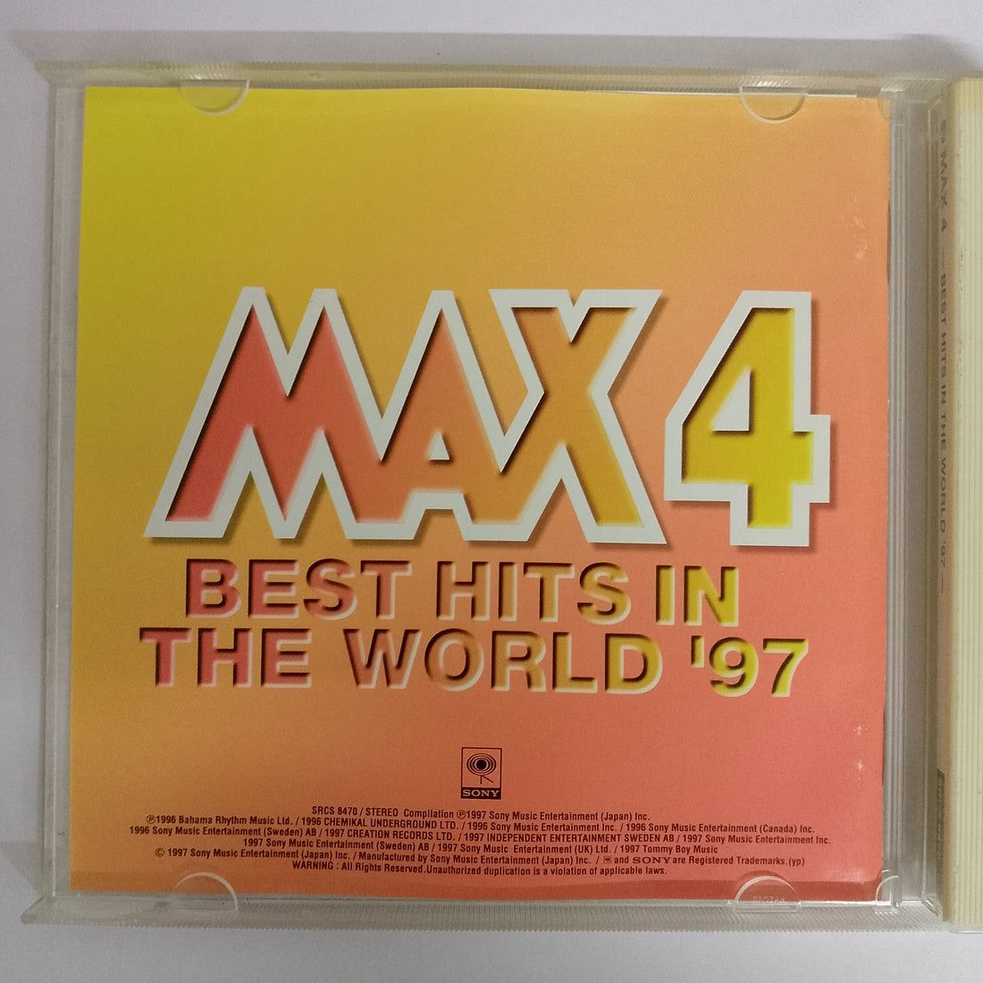 ซีดี Various - MAX 4 Best Hits In The World '97 CD VG+