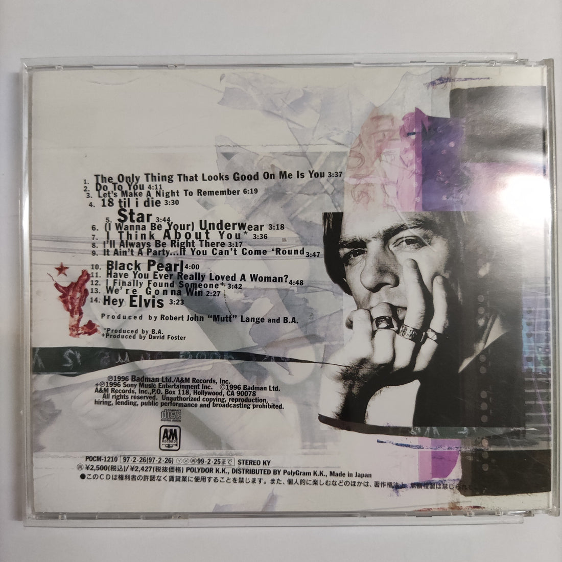 ซีดี Bryan Adams - 18 Til I Die CD VG+