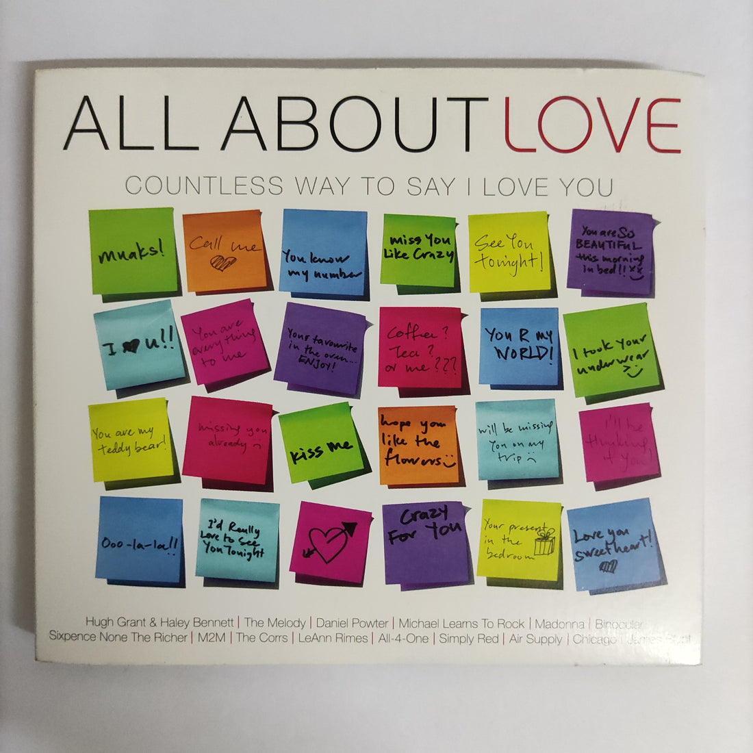 ซีดี Various - All About Love Countless Way To Say I Love You CD NM 3CDs