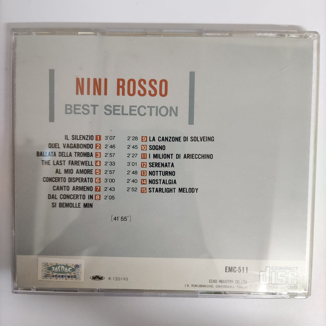 ซีดี Nini Rosso - Best Selection CD VG