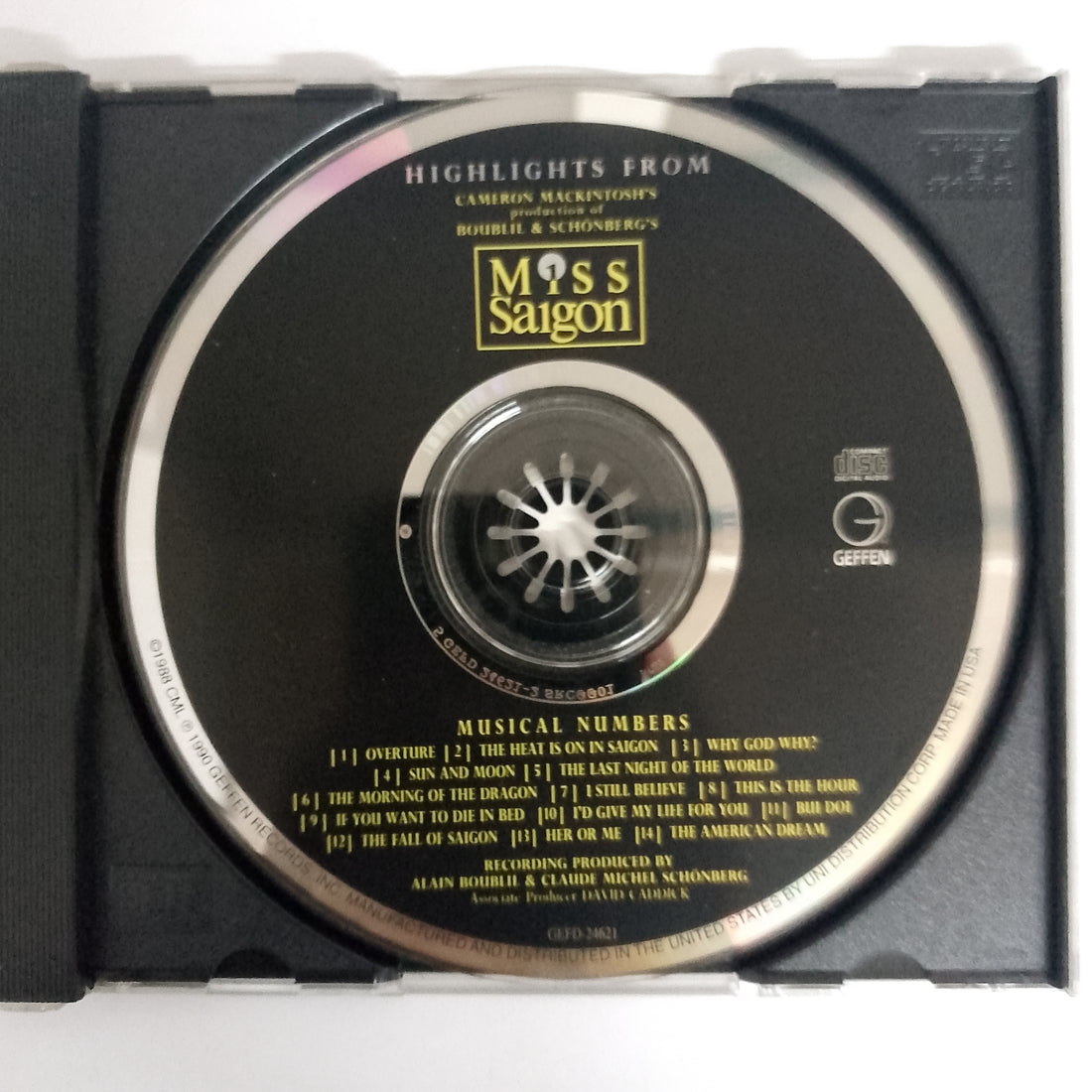 ซีดี Alain Boublil & Claude-Michel Schönberg - Highlights From Miss Saigon CD VG+