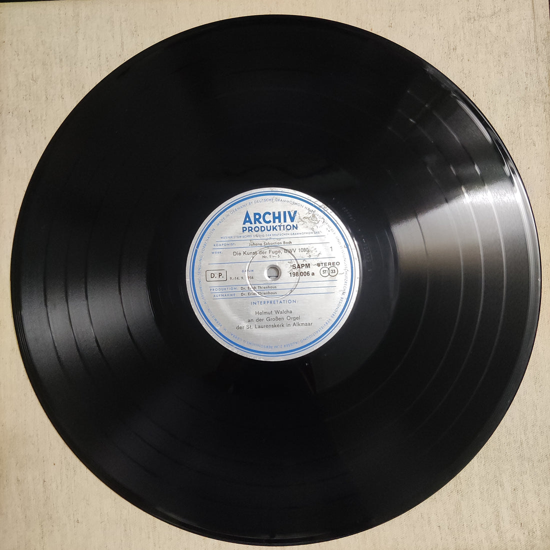 แผ่นเสียง Johann Sebastian Bach - Die Kunst Der Fuge The Art Of Fugue L'Art De La Fugue BWV 1080 Vinyl VG+ 2LPs