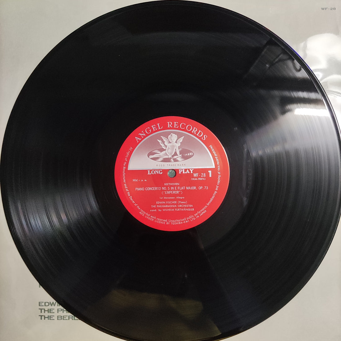 แผ่นเสียง Wilhelm Furtwangler - Edwin Fischer - Beethoven / Piano Concerto No.5 In E Flat Major Op.53 Vinyl VG+
