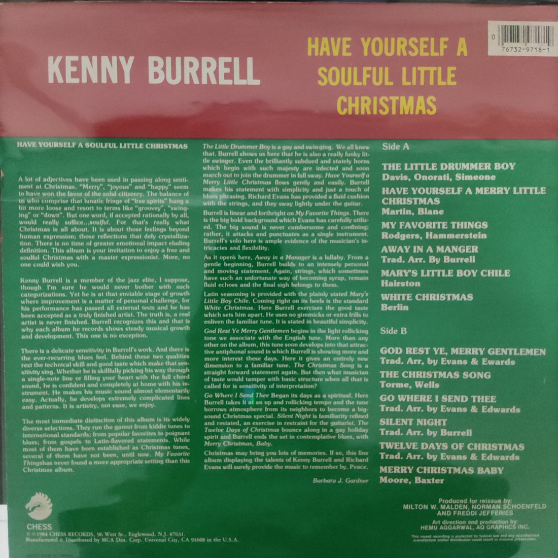 แผ่นเสียง Kenny Burrell - Have Yourself A Soulful Little Christmas Vinyl VG+