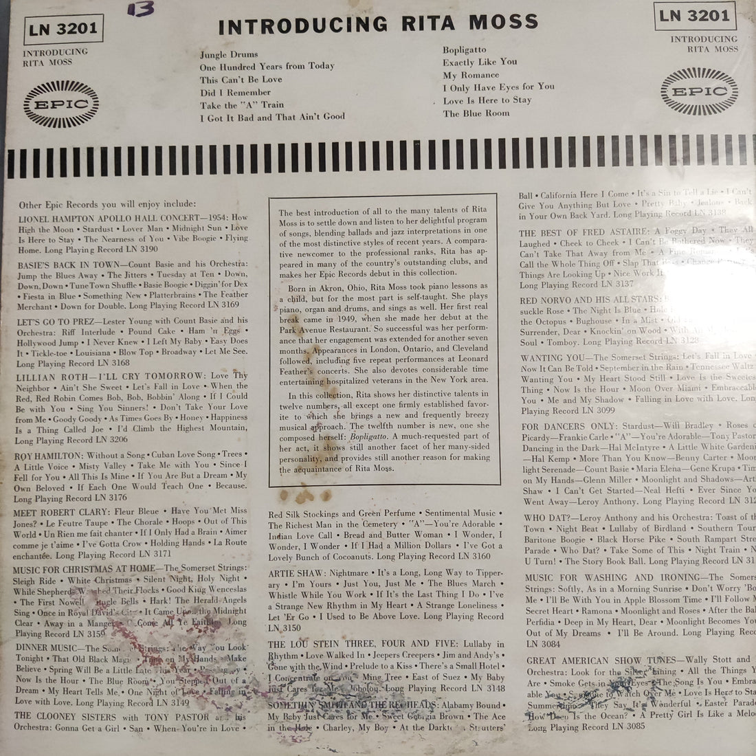 แผ่นเสียง Rita Moss - Introducing Rita Moss Vinyl VG+