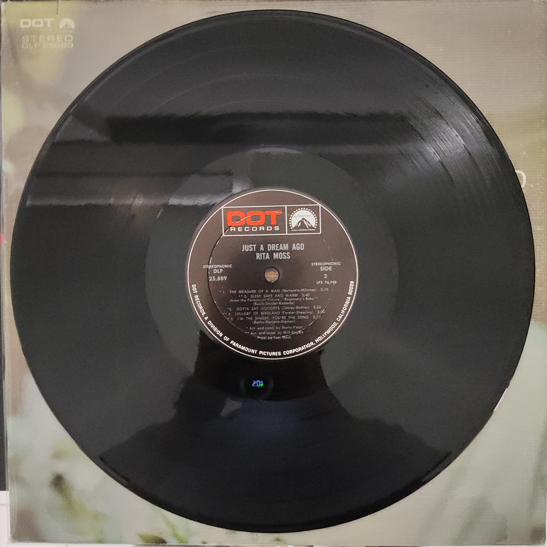 แผ่นเสียง Rita Moss - Just A Dream Ago Vinyl VG+
