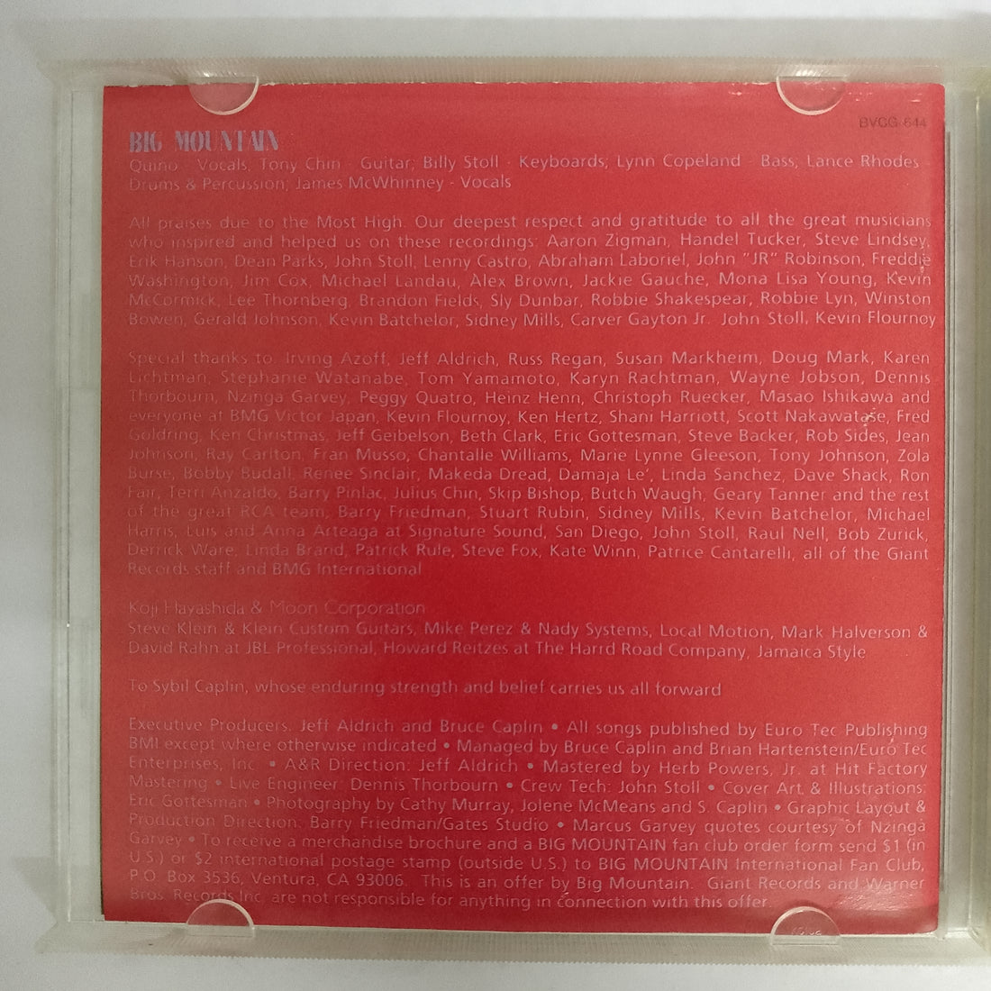 ซีดี Big Mountain - Resistance CD VG+