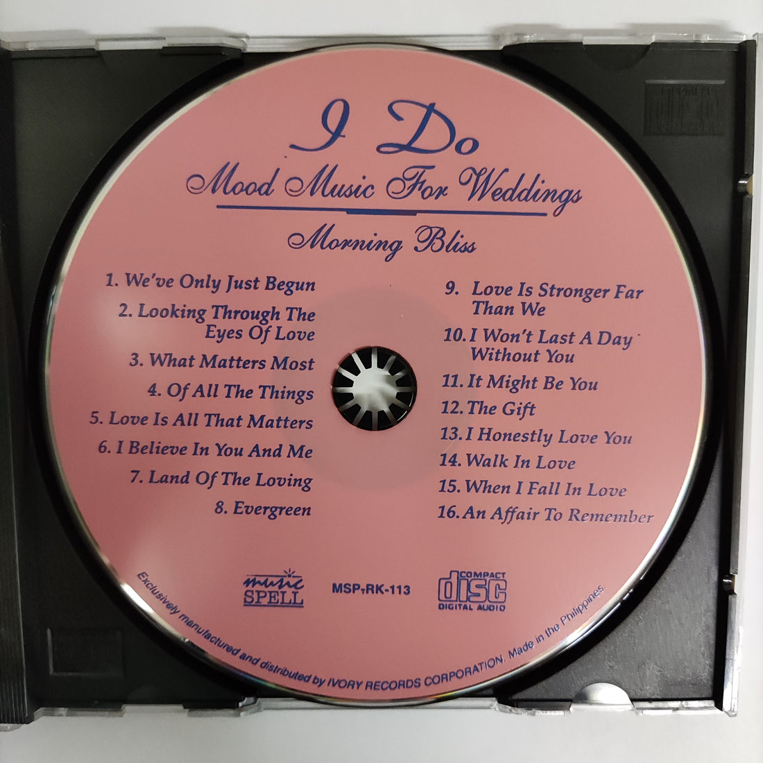 ซีดี Various - I Do Mood Music For Weddings Morning Bliss CD VG+