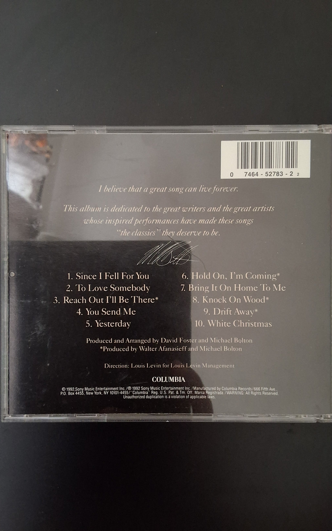 ซีดี Michael Bolton - Timeless The Classics CD VG