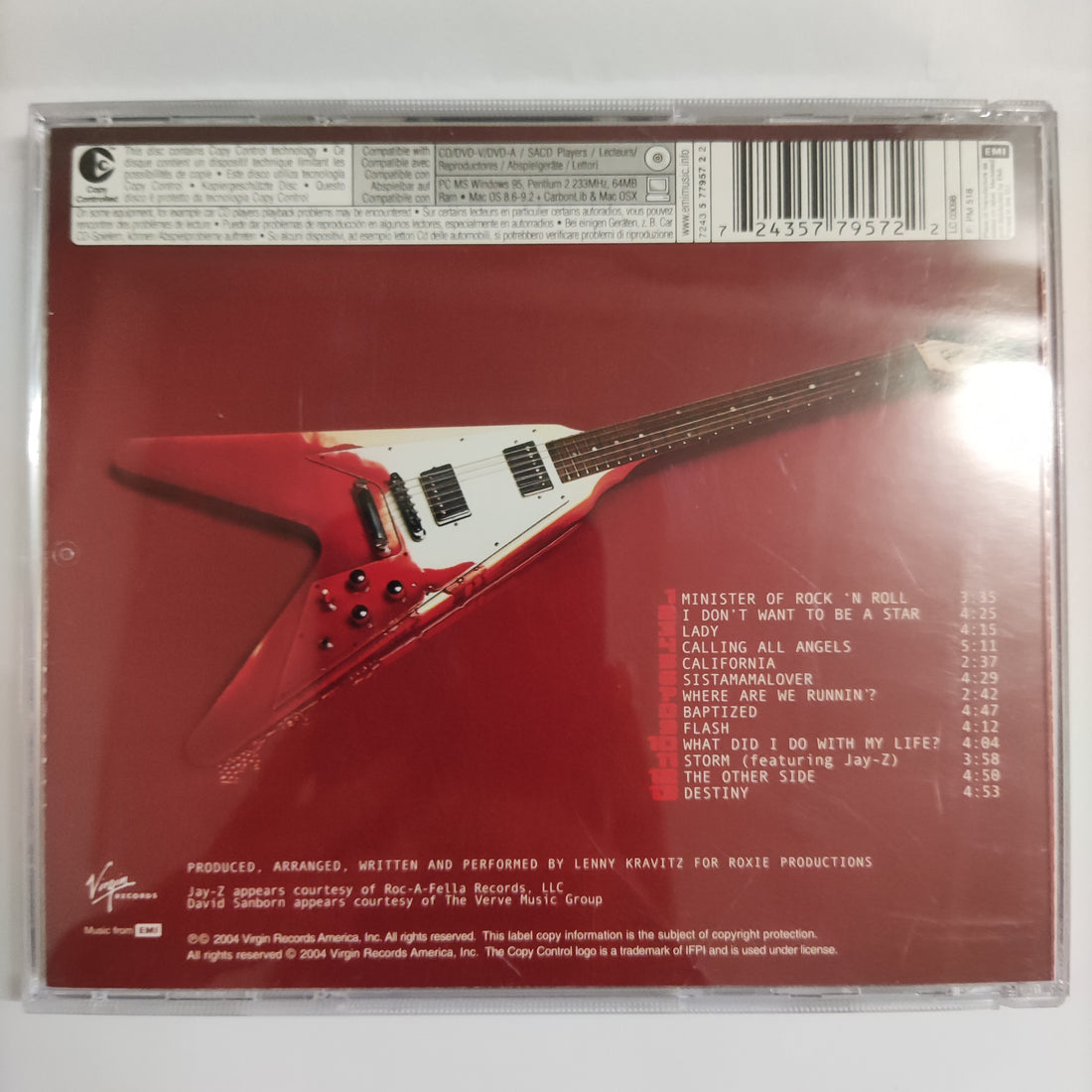 ซีดี Lenny Kravitz - Baptism CD VG+