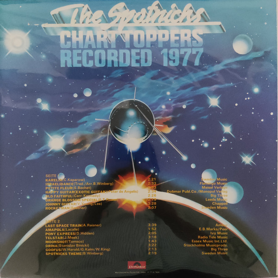 แผ่นเสียง The Spotnicks - Chart Toppers Recorded 1977 Vinyl VG+