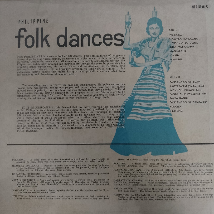 แผ่นเสียJuan Silos, Jr. And His Rondalla - Philippine Folk Dances Vinyl VG+
