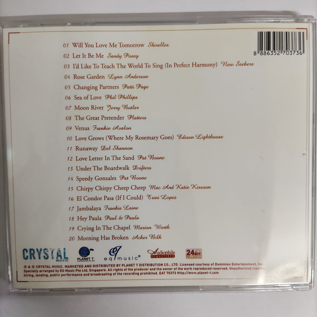 ซีดี Various - Love Memories Featuring 20 All Time Gold Hits 2 CD NM