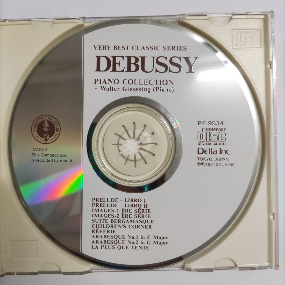 ซีดี Walter Gieseking - Debussy Piano Collection CD VG+