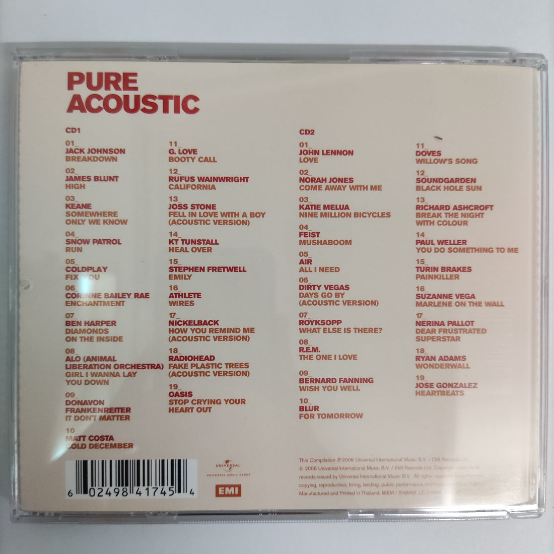 ซีดี Various - Pure Acoustic CD NM 2CDs