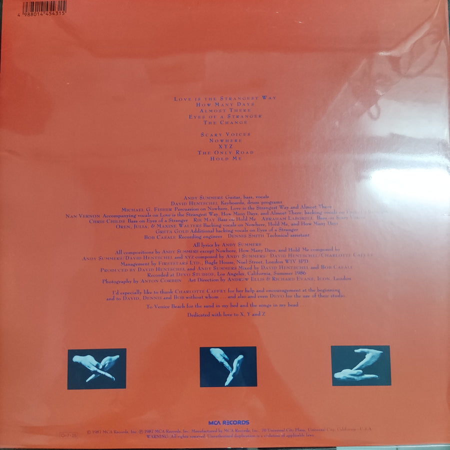 แผ่นเสียง Andy Summers - XYZ Vinyl VG+