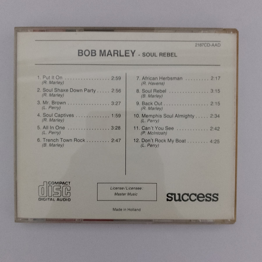 ซีดี Bob Marley - Soul Rebel CD VG+