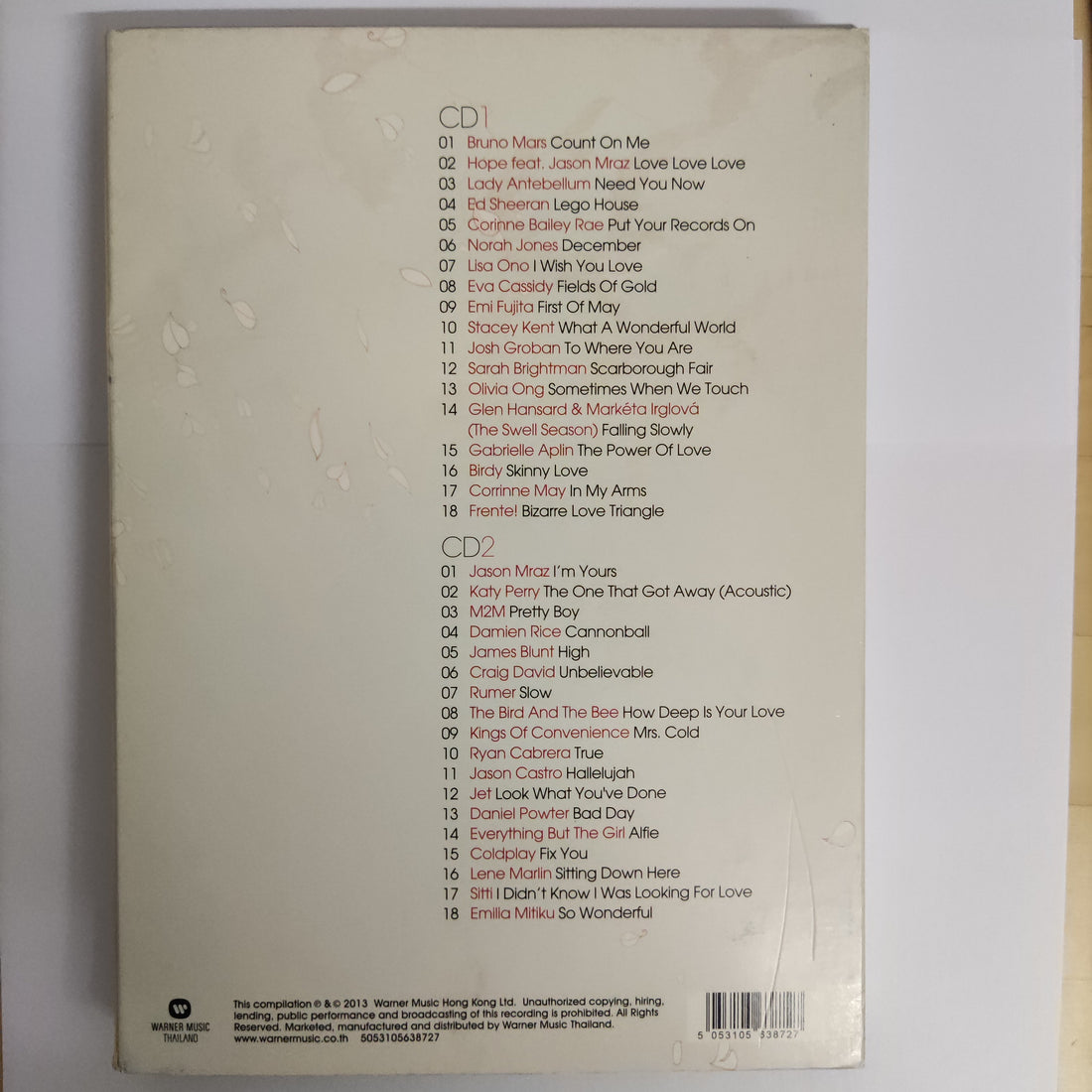 ซีดี Various - Love Acoustic CD VG+ 2CDs