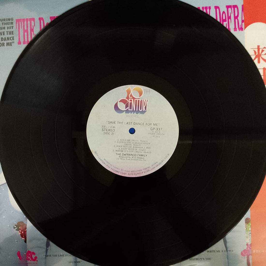 แผ่นเสียง The DeFranco Family Featuring Tony DeFranco - Save The Last Dance For Me Vinyl VG+