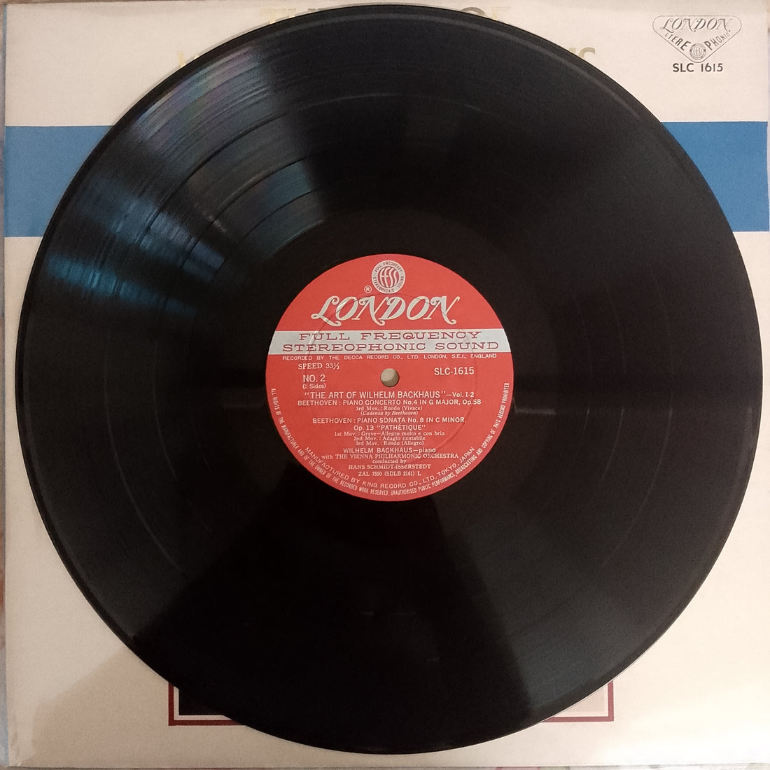 แผ่นเสียง Ludwig van Beethoven - Wiener Philharmoniker, Wilhelm Backhaus, Hans Schmidt-Isserstedt - Piano Concerto No.4, Op. 58 / Piano Sonata No.8, Op. 13 "Pathétique" Vinyl VG+