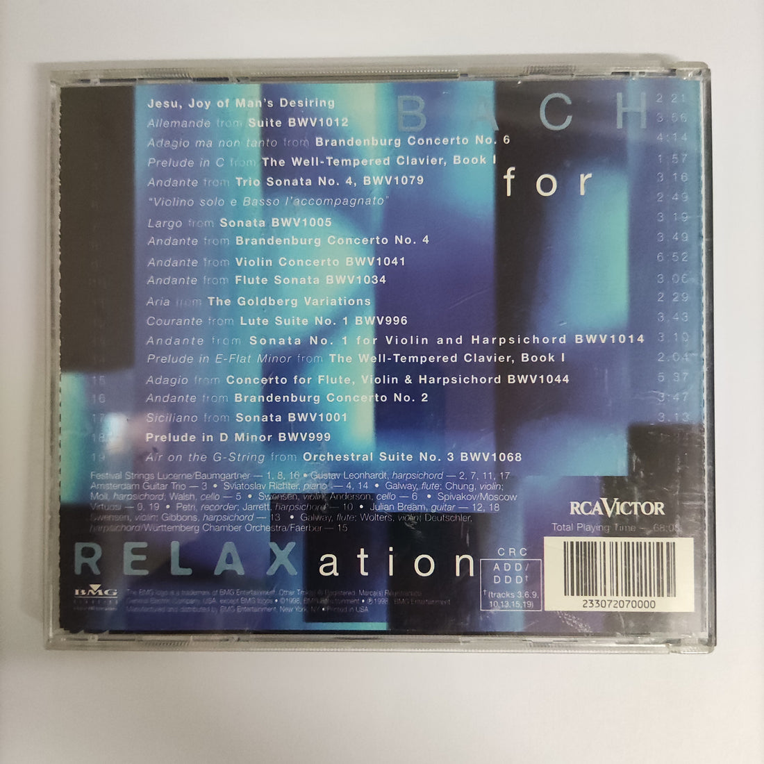 ซีดี Various - Bach for Relaxation CD VG