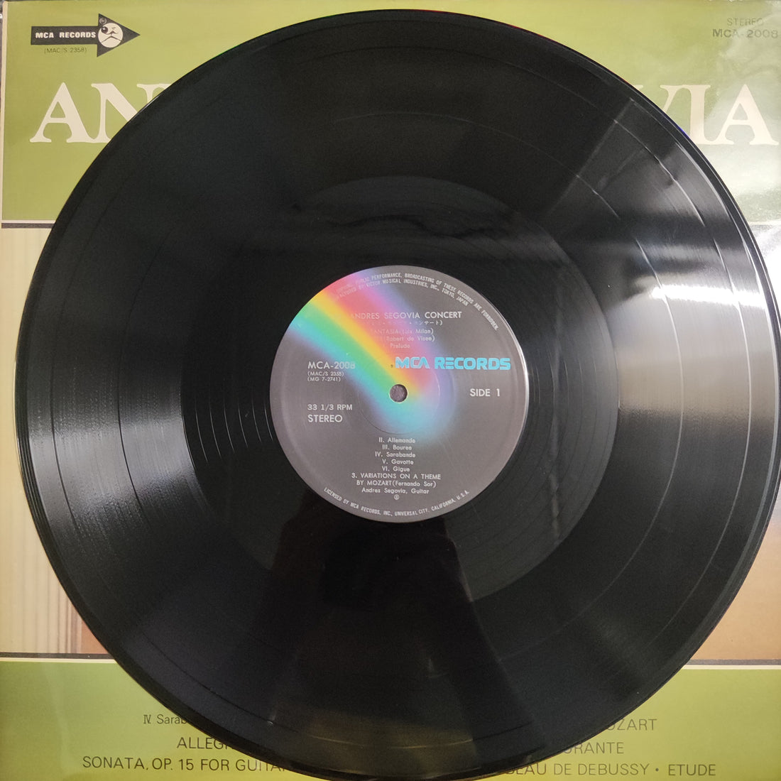 แผ่นเสียง Andres Segovia - An Andres Segovia Concert Vinyl VG+