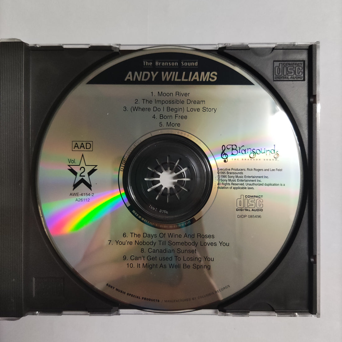 ซีดี Andy Williams - The Branson Sound Vol.2 CD VG+