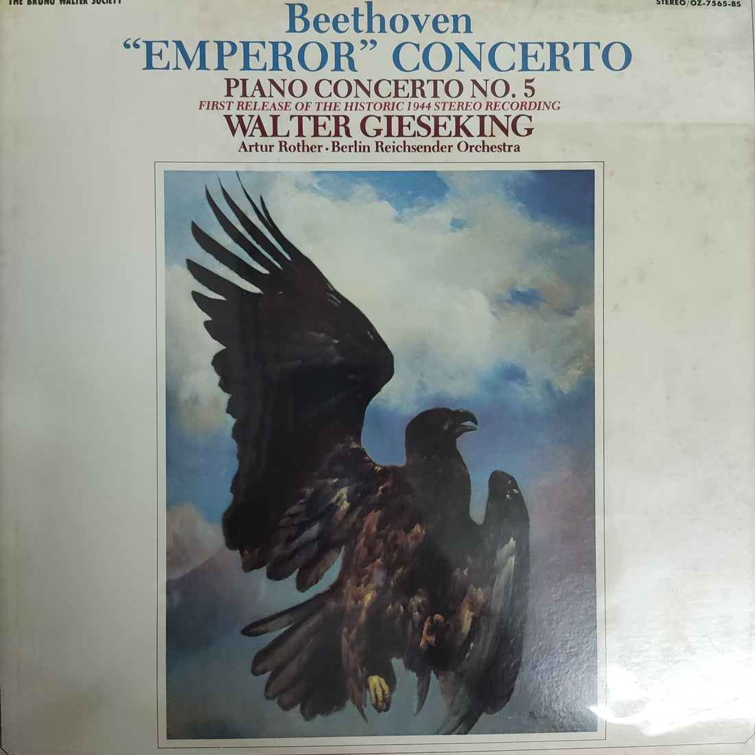 แผ่นเสียง Beethoven - Emperor Concerto Piano Concerto No.5 Walter Gieseking Vinyl VG+