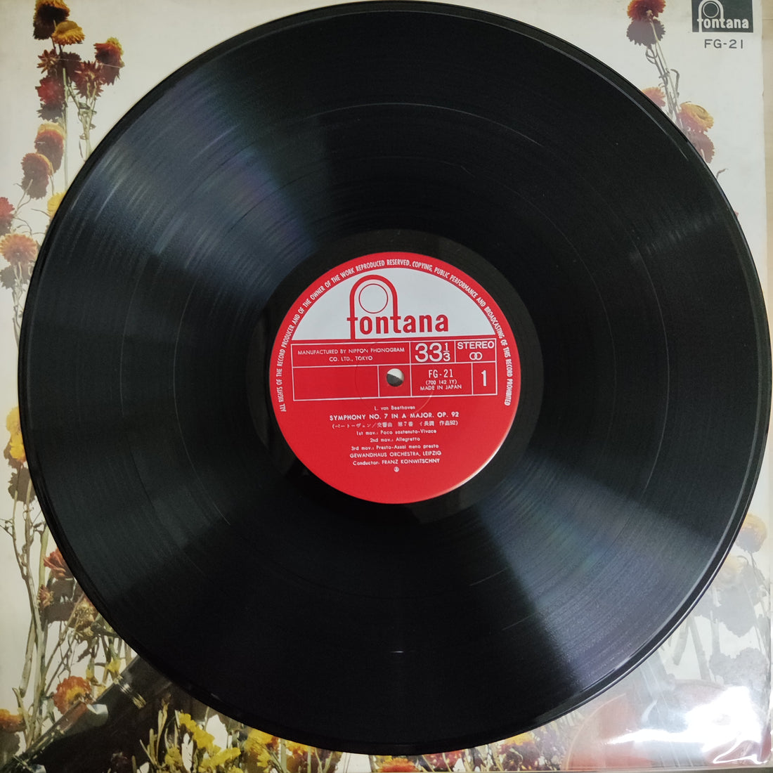 แผ่นเสียง Franz Konwitschny - Gewandhaus Orchestra Leipzig Beethoven Symphony No.7,No.8 Vinyl VG+