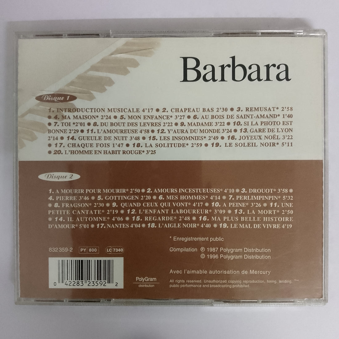ซีดี Barbara - Barbara CD VG+ 2CDs