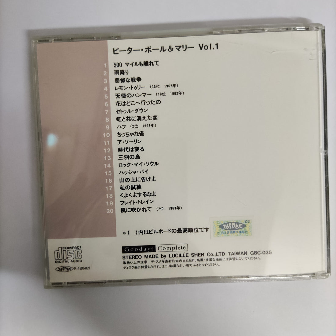 ซีดี Peter Paul And Mary - Peter Paul And Mary Vol.1 CD VG+