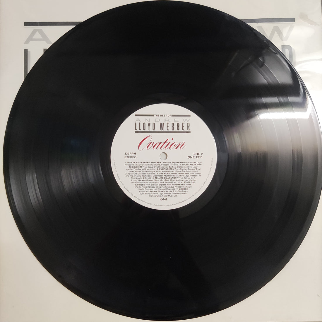 แผ่นเสียง Andrew Lloyd Webber - Ovation - The Best Of Andrew Lloyd Webber Vinyl VG+