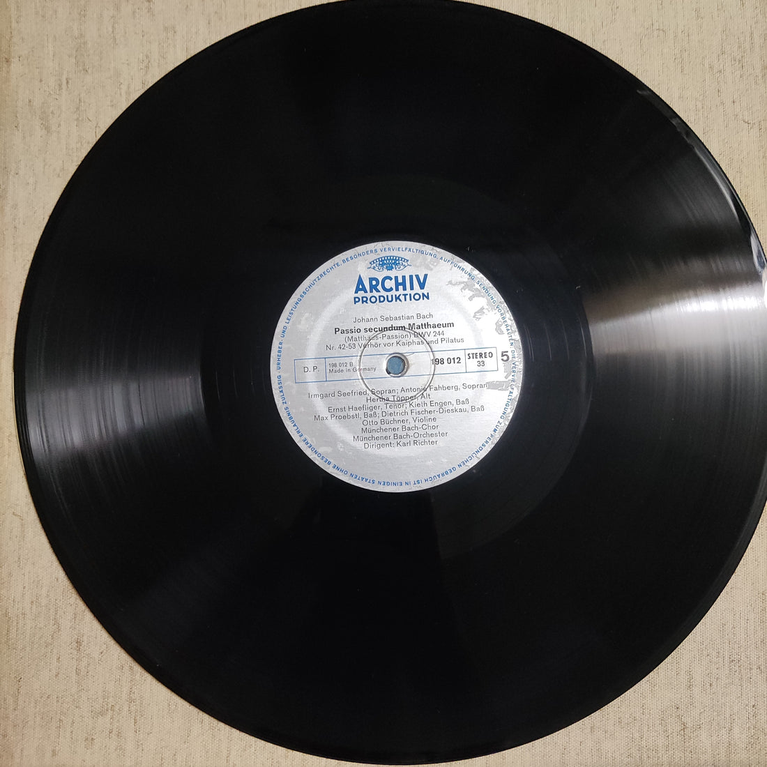 แผ่นเสียง Johann Sebastian Bach - Passio Secundum Matthaeum Vinyl VG+ 4LPs