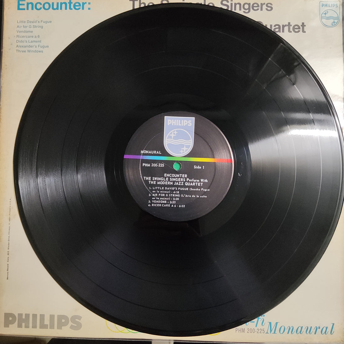 แผ่นเสียง Les Swingle Singers With The Modern Jazz Quartet - Encounter: The Swingle Singers Perform With The Modern Jazz Quartet Vinyl VG+