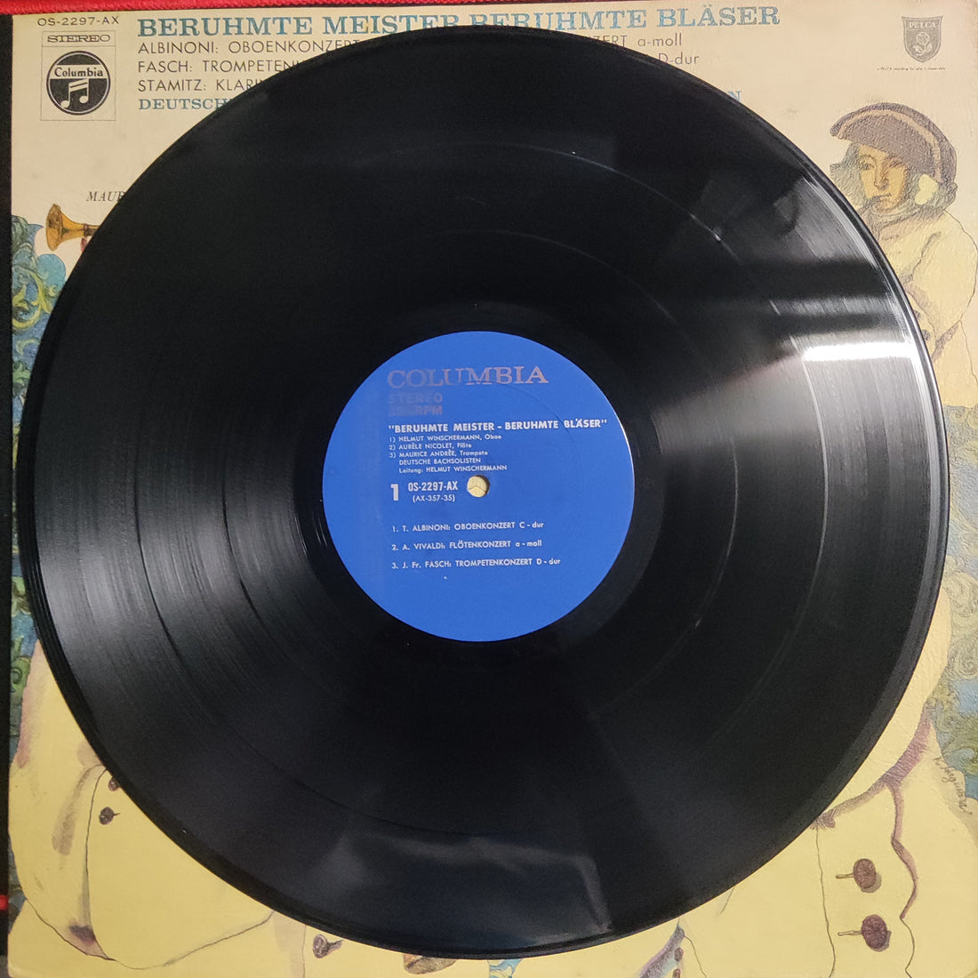 แผ่นเสียง Various - Helmut Winschermann,Oboe / Aurele Nicolet,Flote / Maurice Andree,Trompete / Deutsche Bachsolisten / Helmut Winschermann Vinyl VG+
