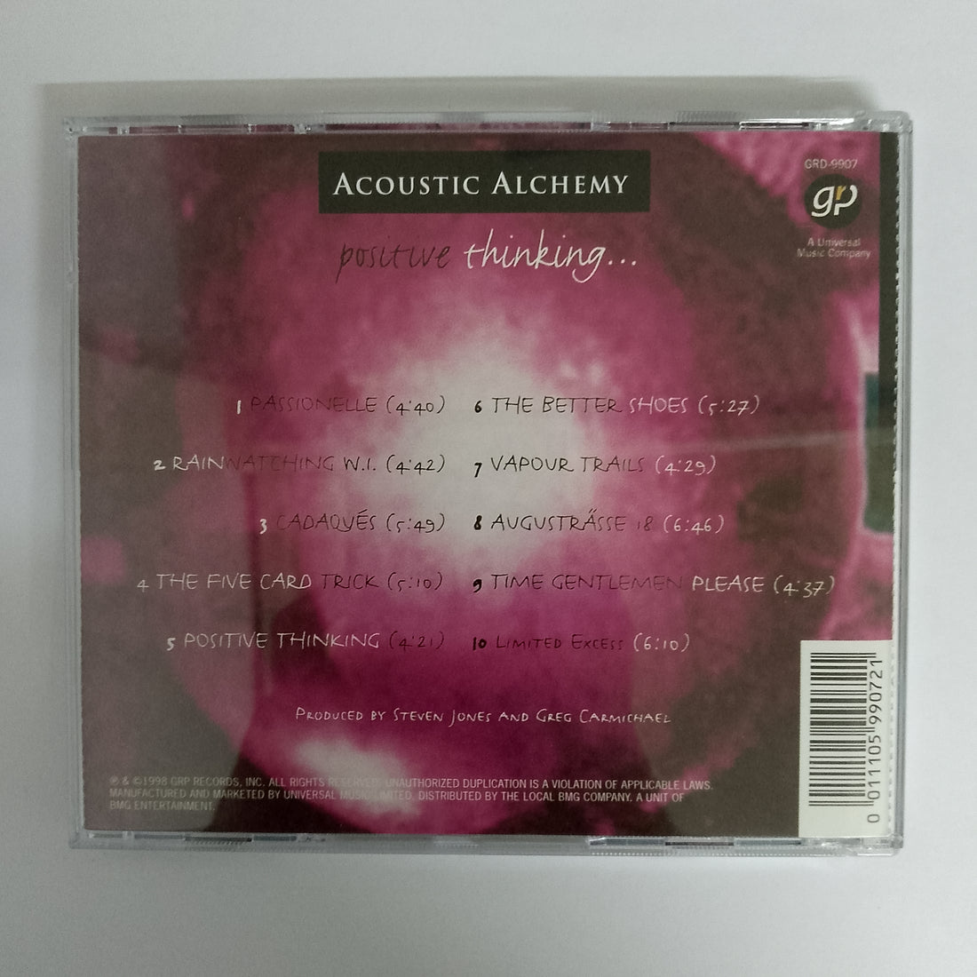 ซีดี Acoustic Alchemy - Positive Thinking... CD VG+