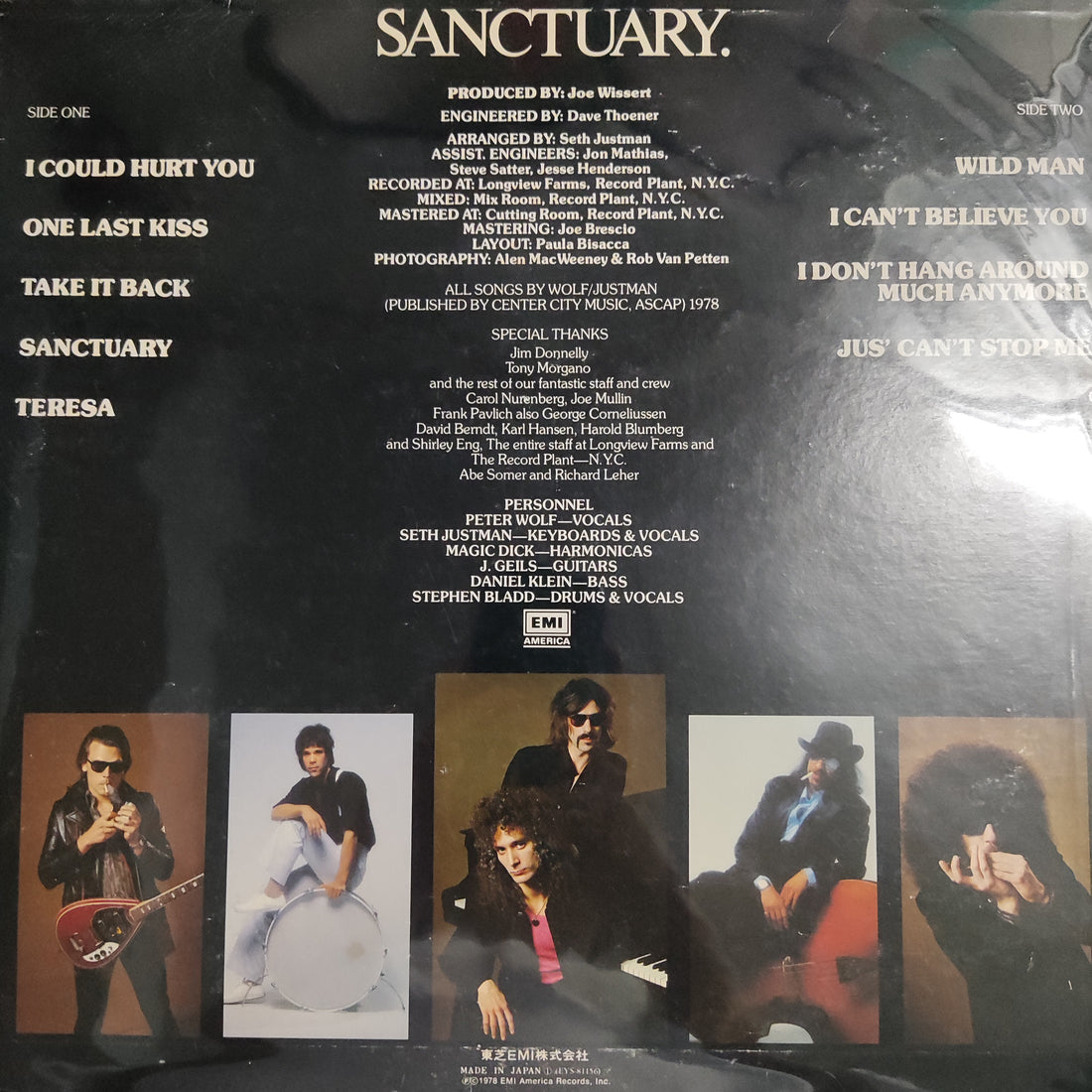 แผ่นเสียง The J. Geils Band - Sanctuary. Vinyl VG+