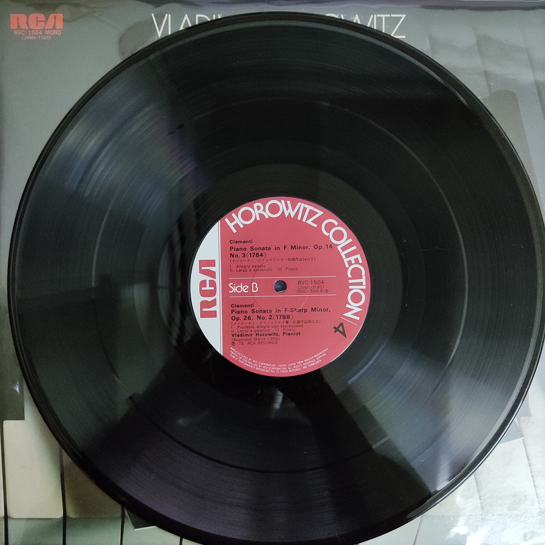 แผ่นเสียง Vladimir Horowitz - Clementi Piano Sonata In G Minor Op.34 No.2 Piano Sona I F Minor Op.14 No.3 Piano Sonata In F-Sharp Minor Op.26 No.2 Vinyl VG+