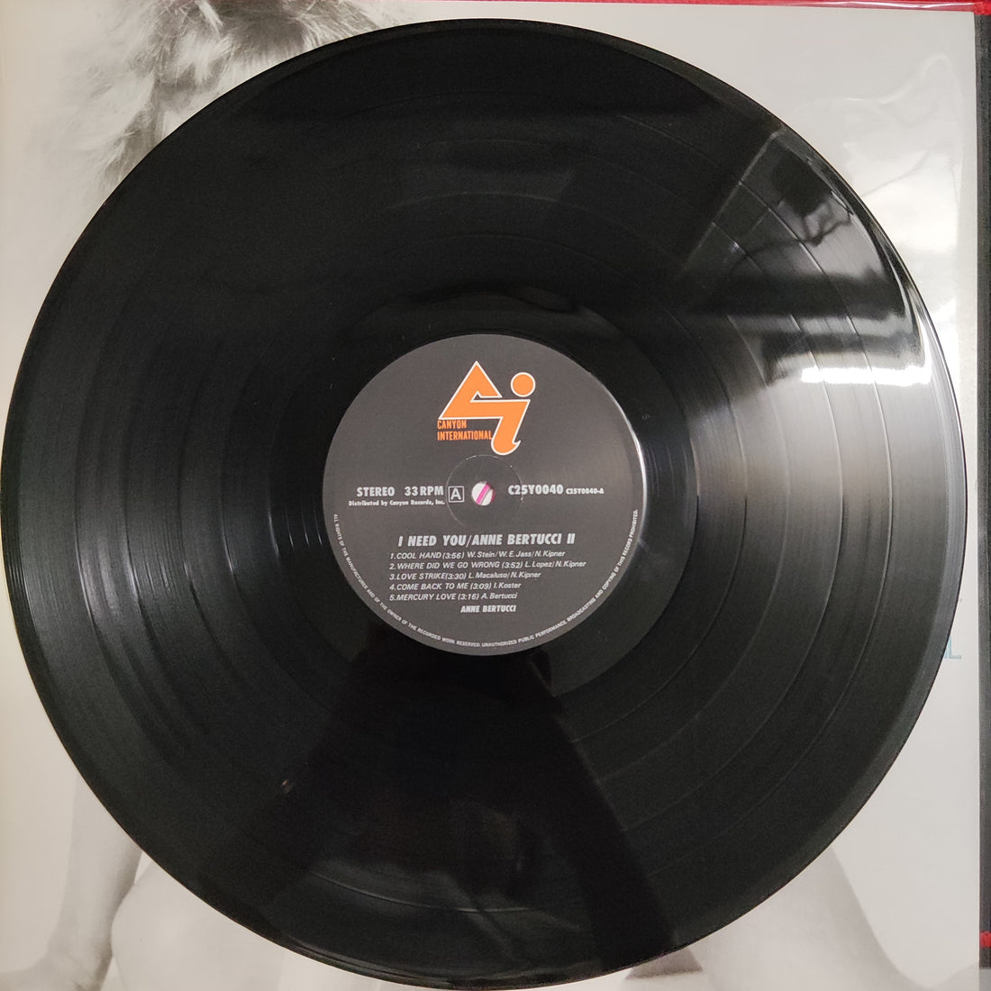 แผ่นเสียง Anne Bertucci - I Need You Anne Bertucci II Vinyl VG+