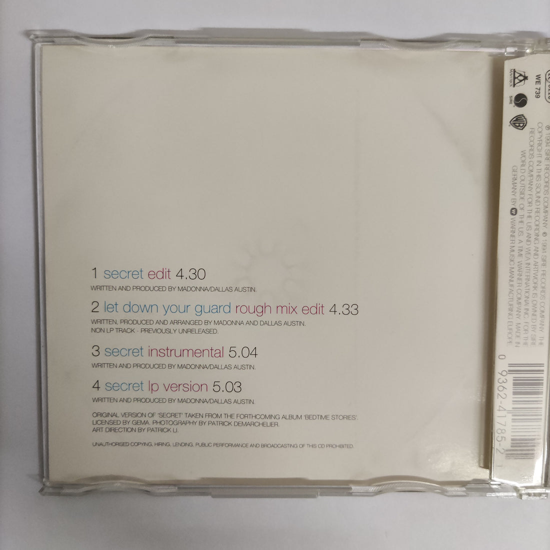 ซีดี Madonna - Secret CD VG+