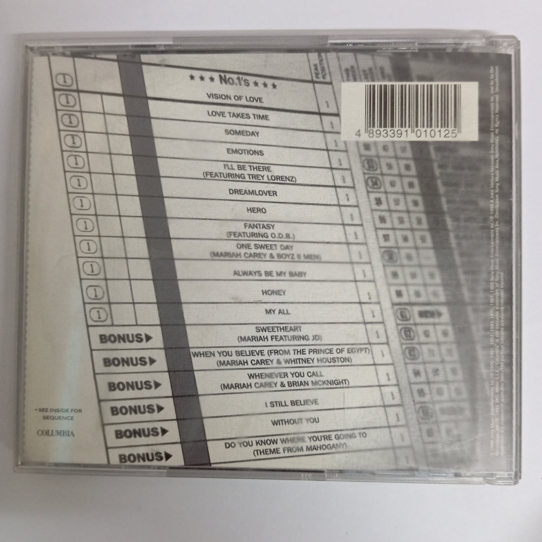 ซีดี Mariah Carey - #1's (CD) (VG)