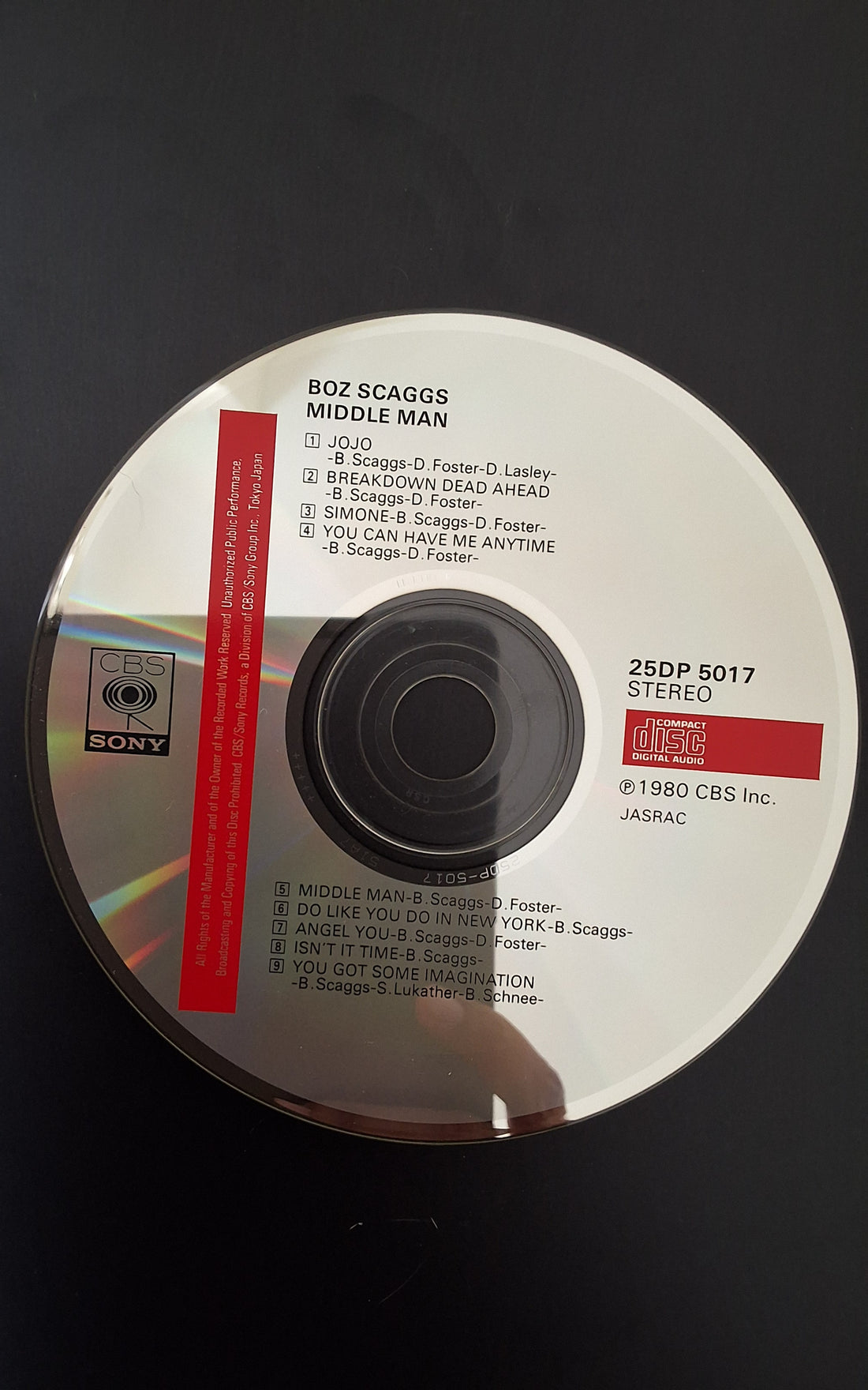 ซีดี Boz Scaggs - Middle Man CD VG+