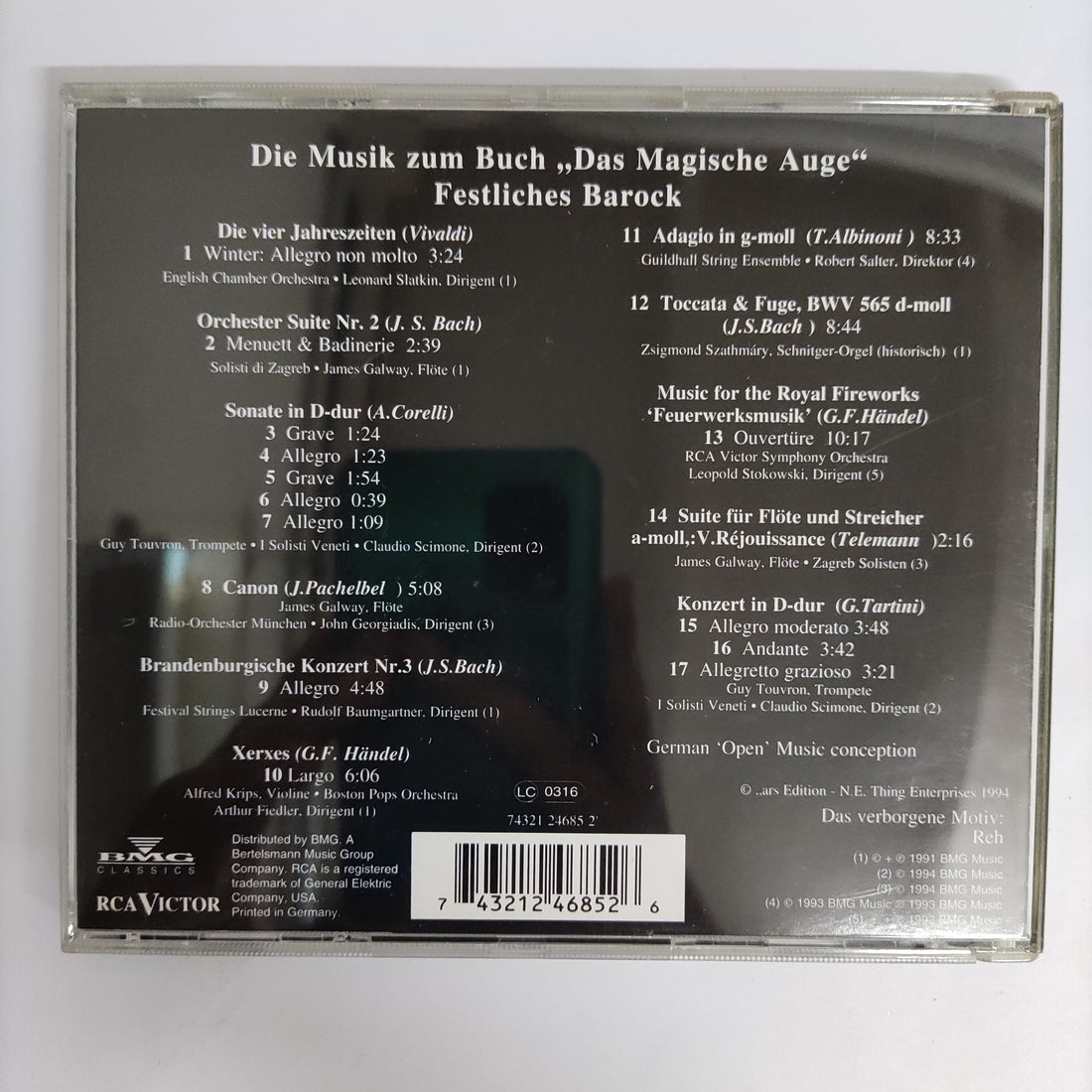 ซีดี Various - Festliches Barock Das Magische Auge Die Musik Zum Buch CD VG+