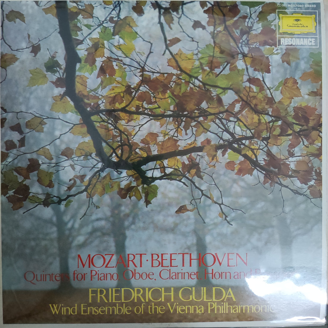 แผ่นเสียง Various - Quintets For Piano Oboe Cloe Clarinet Horn And Bassoon / Wind Ensemble Vinyl VG+ Of The Vienna Philharmonic